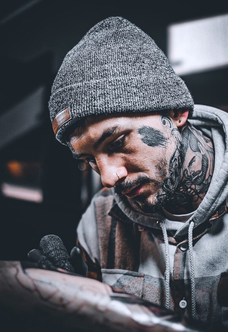 Joe, tattoo artist at New Identity Shirley